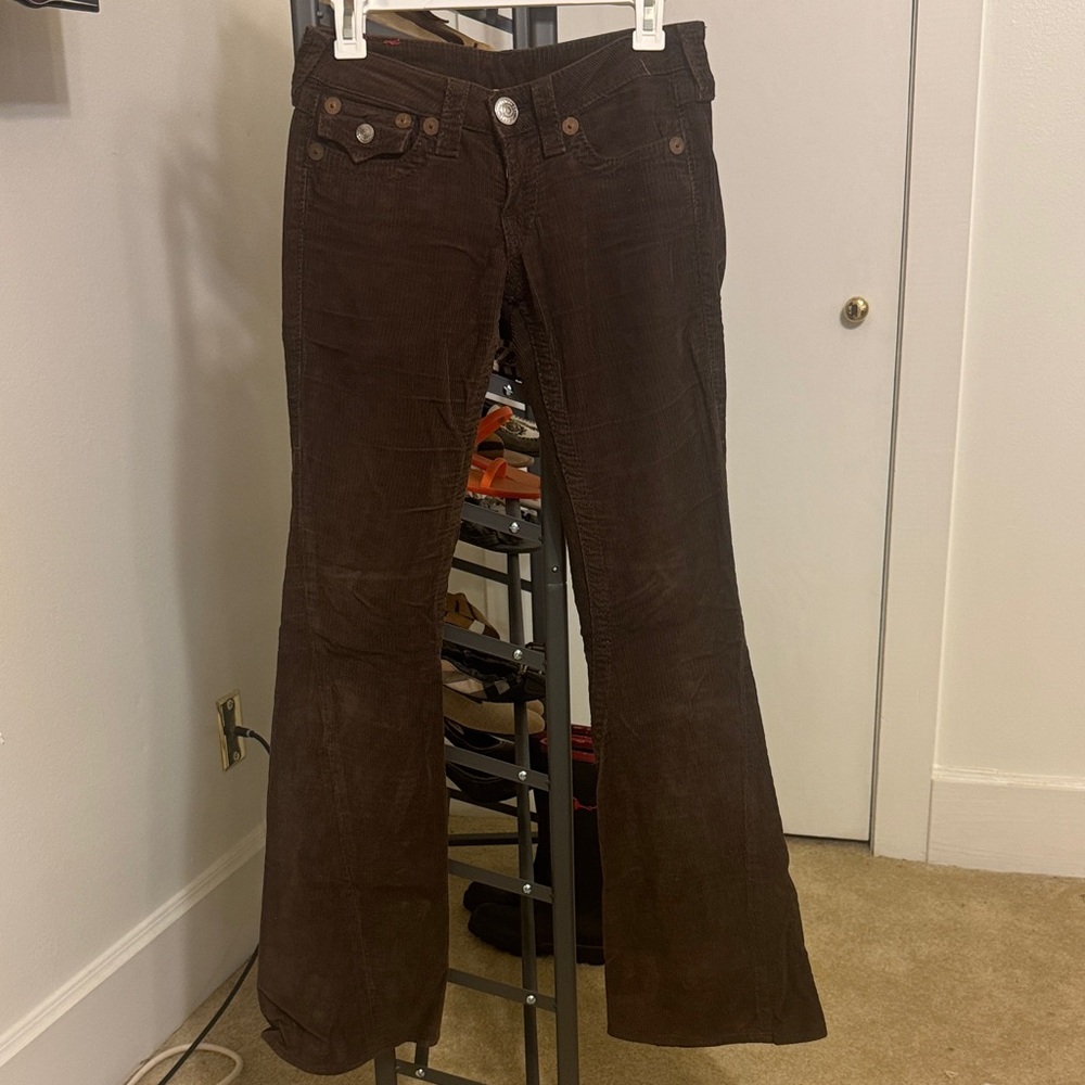 Brown Corduroy Flare Pants